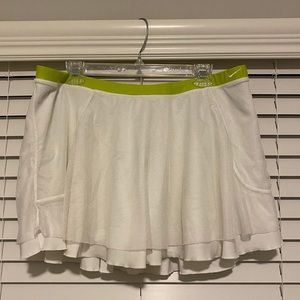 Nike Dri Fit Tennis Skirt - White / Mesh / Green